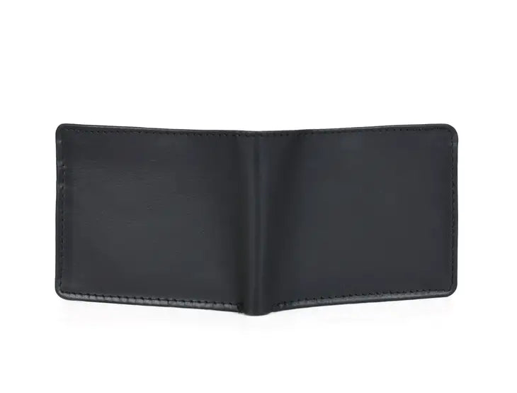 Men's Wallet Leather RFID Blocking- Raven Black