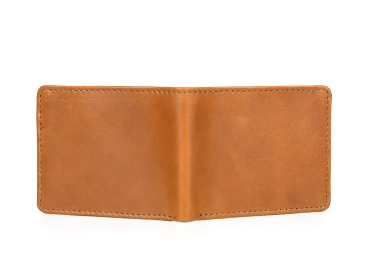 Men's Wallet Leather RFID Blocking- Tawny Brown