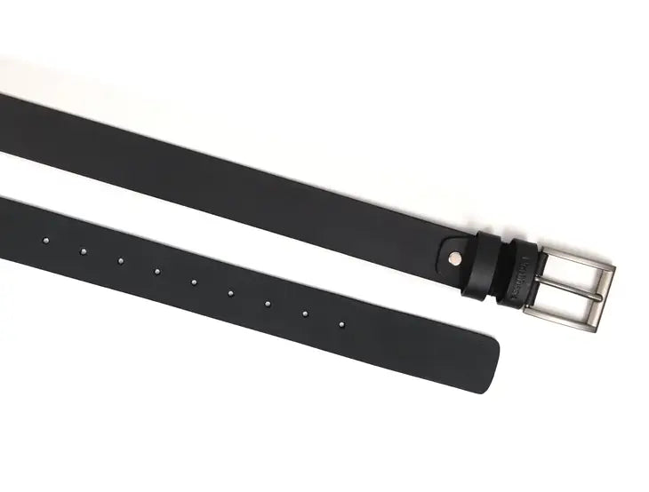 Men's Genuine Leather Belt- Raven Black