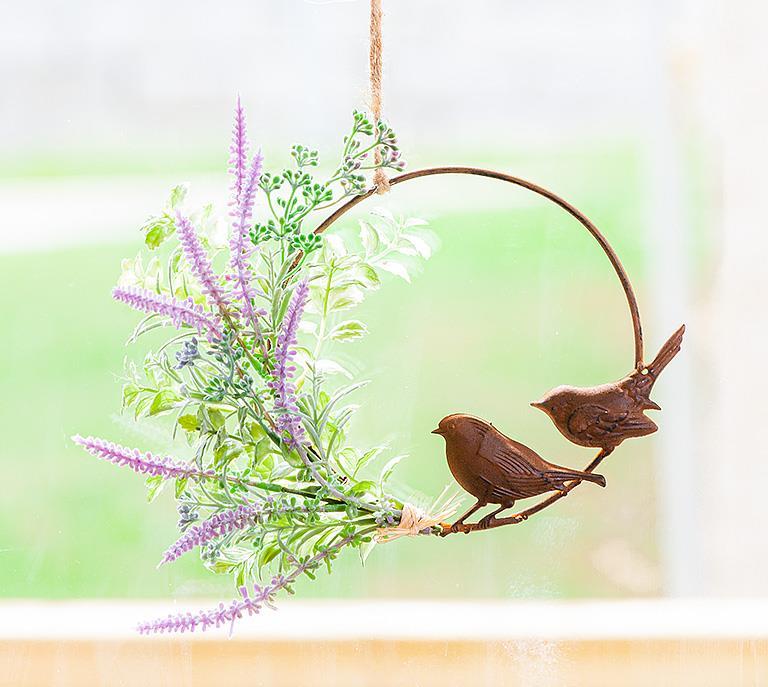 Hoop Wreath- Birds and Lavender