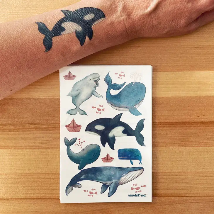 Les Tatoues - Temporary Tattoos - Whales