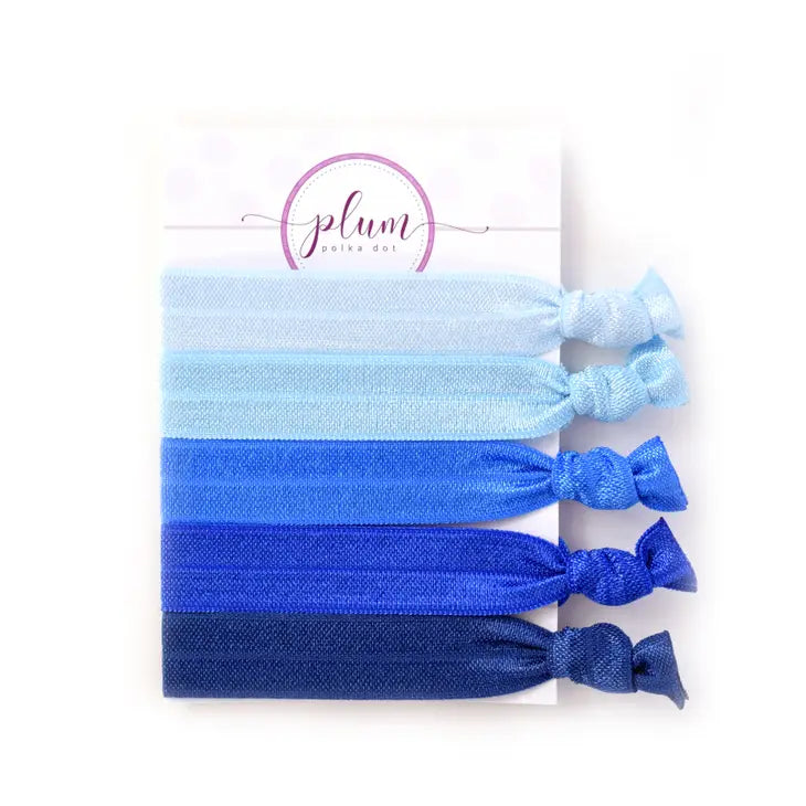 Hair Ties Set/5- Blue Ombre