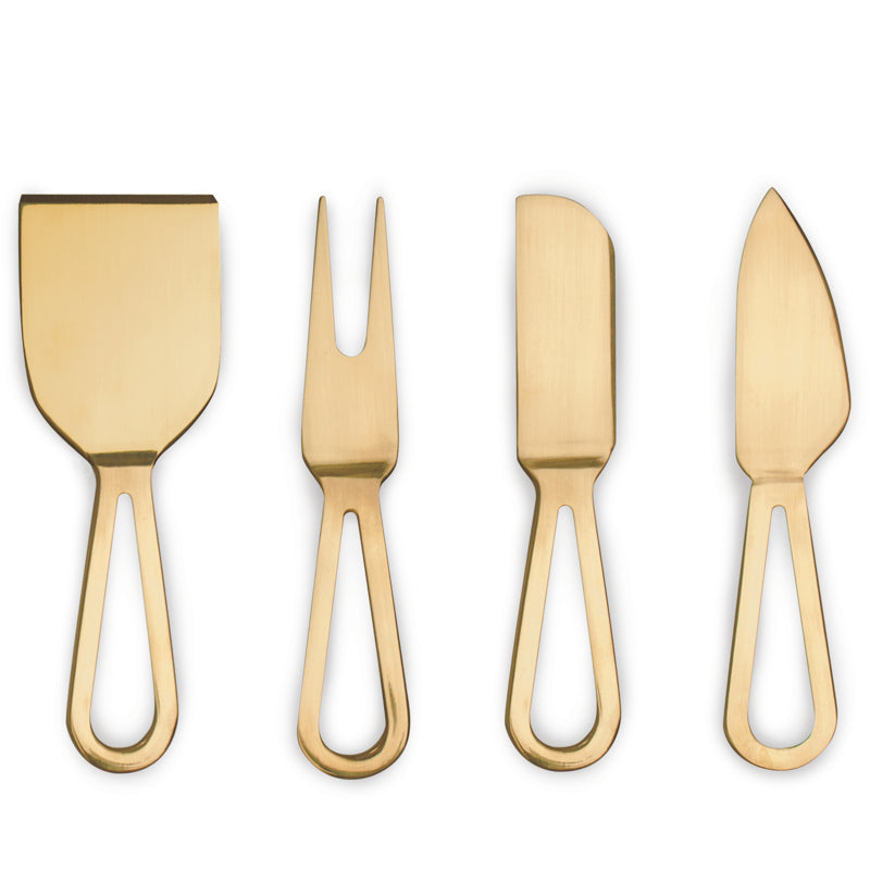 Cheese Knife Set/4- Gold