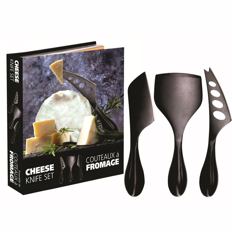 Cheese Knife Set/3- Matte Black