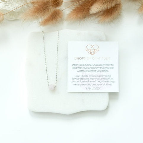 Gemstone Necklace - Rose Quartz