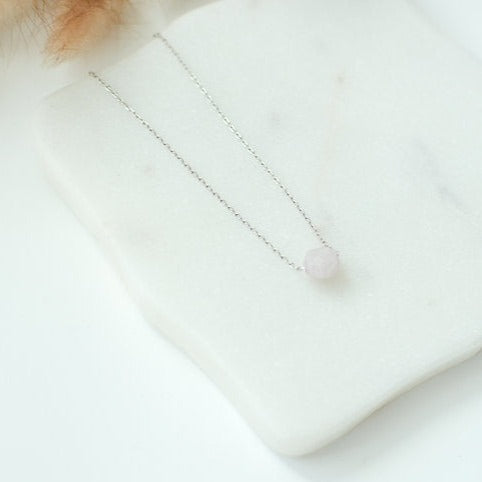 Gemstone Necklace - Rose Quartz