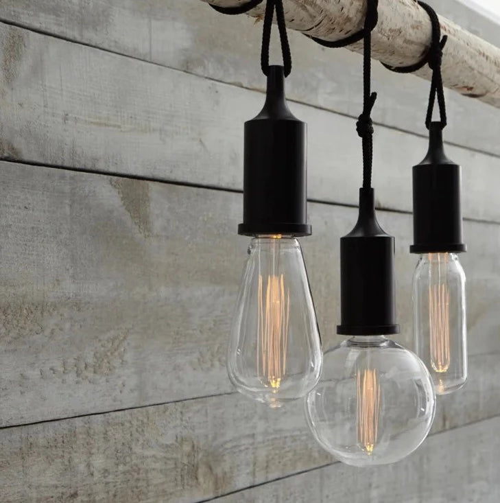 String Pendant- Battery Operated- Long Bulb
