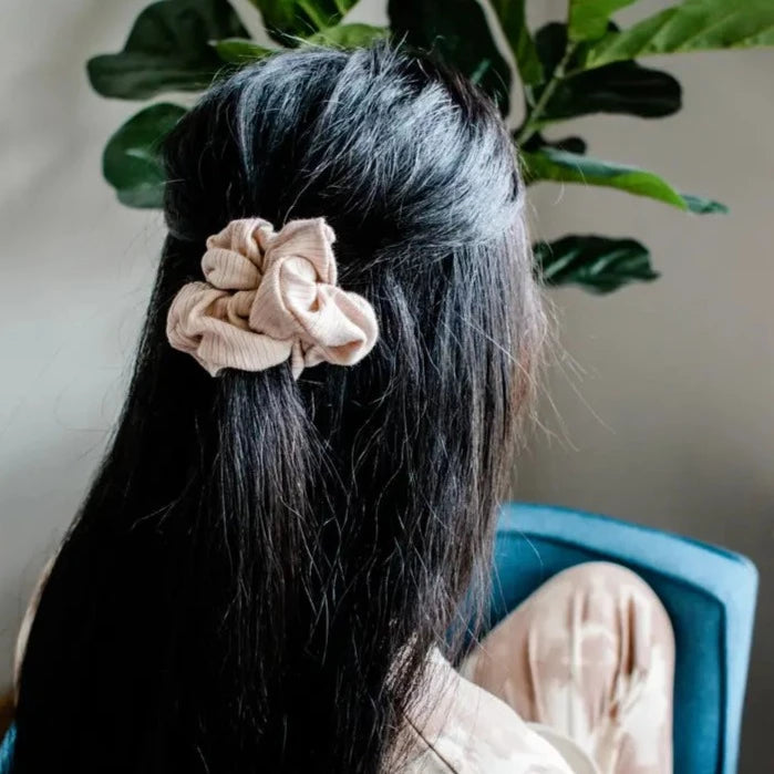 Scrunchie- Ribbed Nude