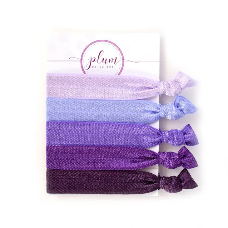 Hair Ties Set/5- Purple Ombre