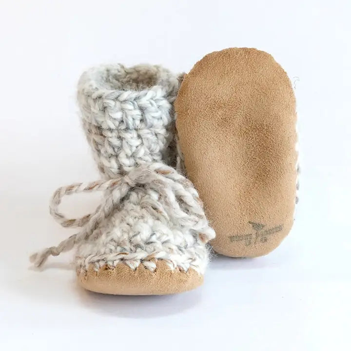 Wool Booties- Driftwood