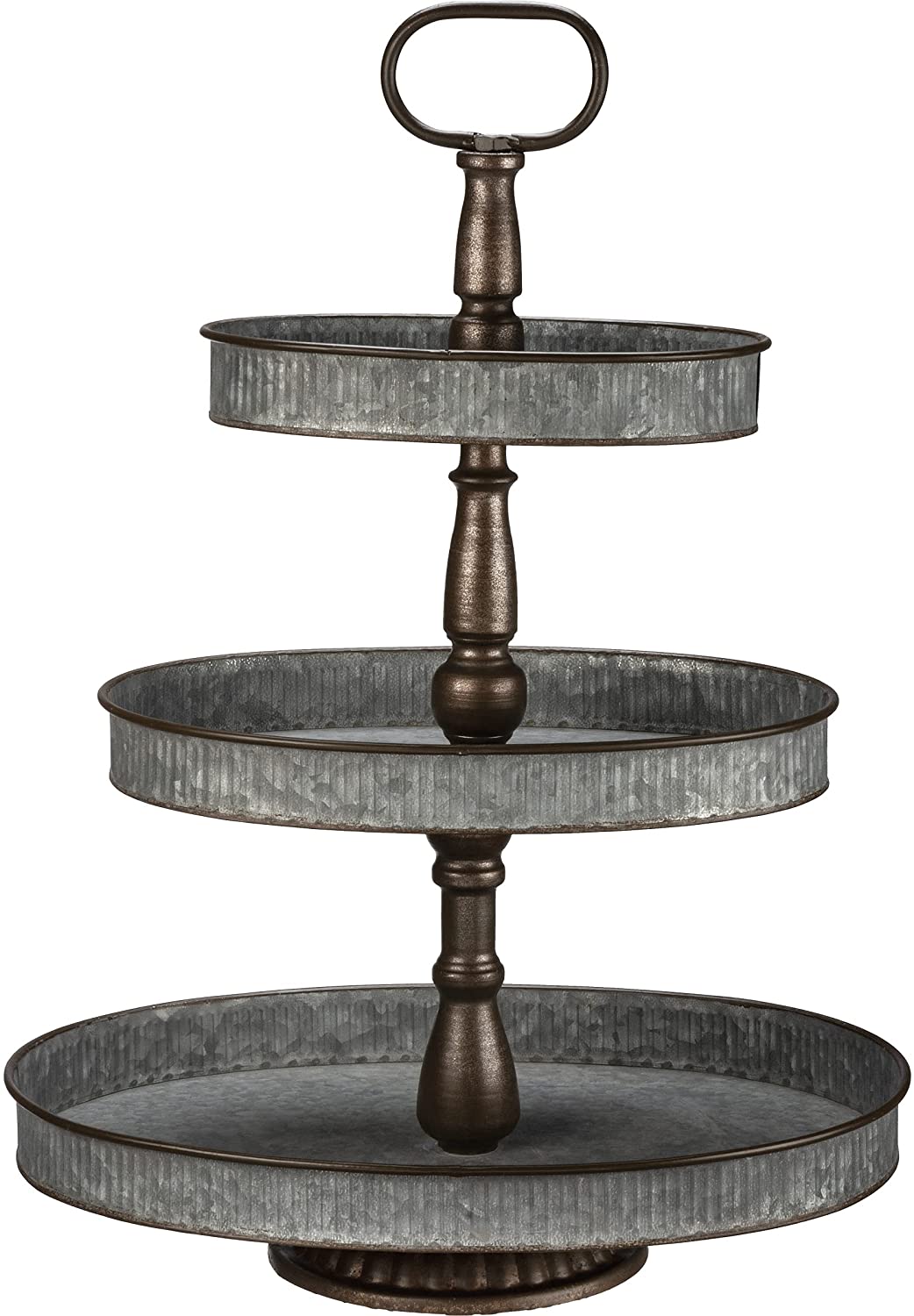 3 Tier Tray- Metal Oval