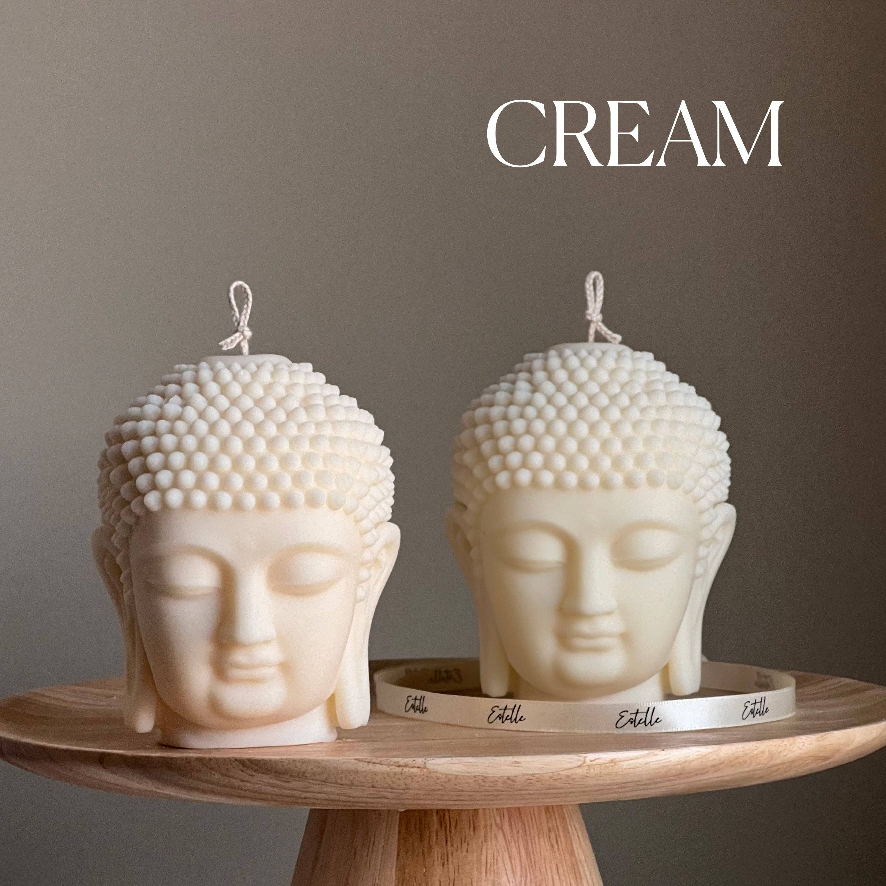 Candle- Buddha Unscented- Cream