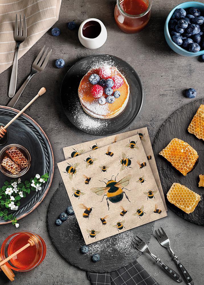 Lunch Napkin- We Care Dancing Bees