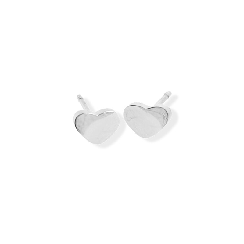 FAB- Earrings- Brushed Studs- Heart