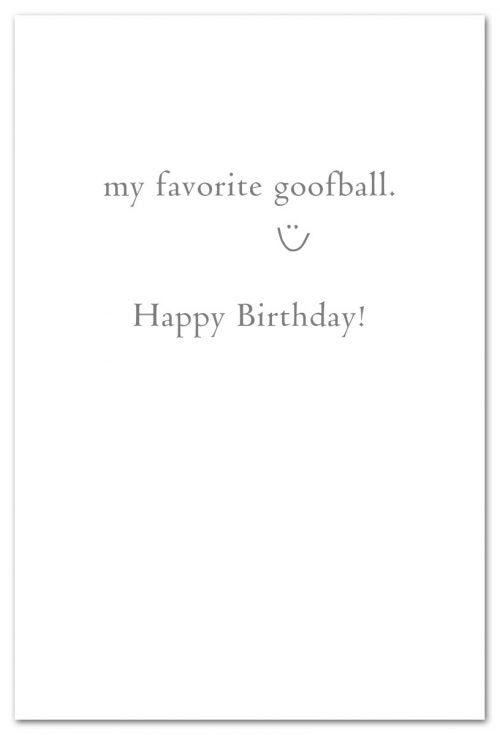 B-Day Card- My Favourite Goofball