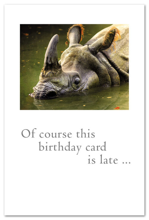 Belated B-Day Card- Rhino