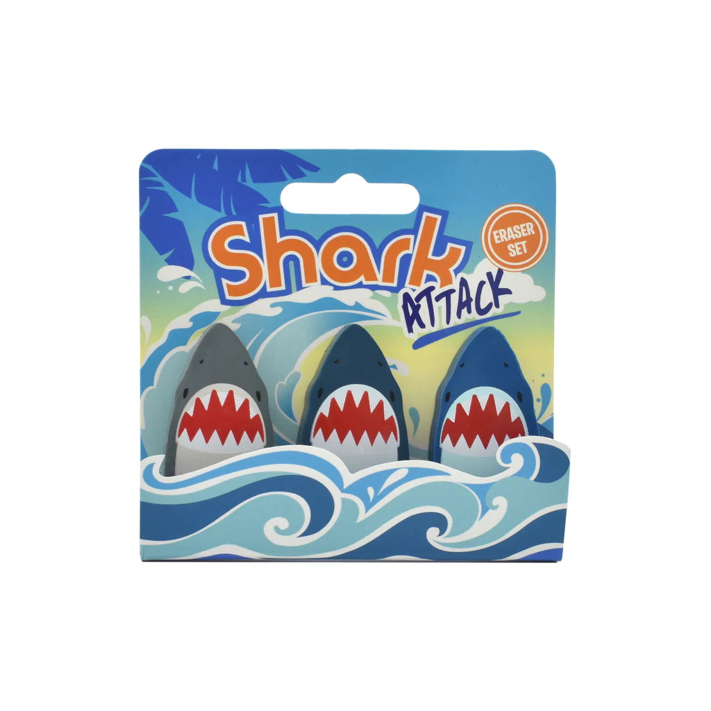 Erasers Set/3- Shark Attack