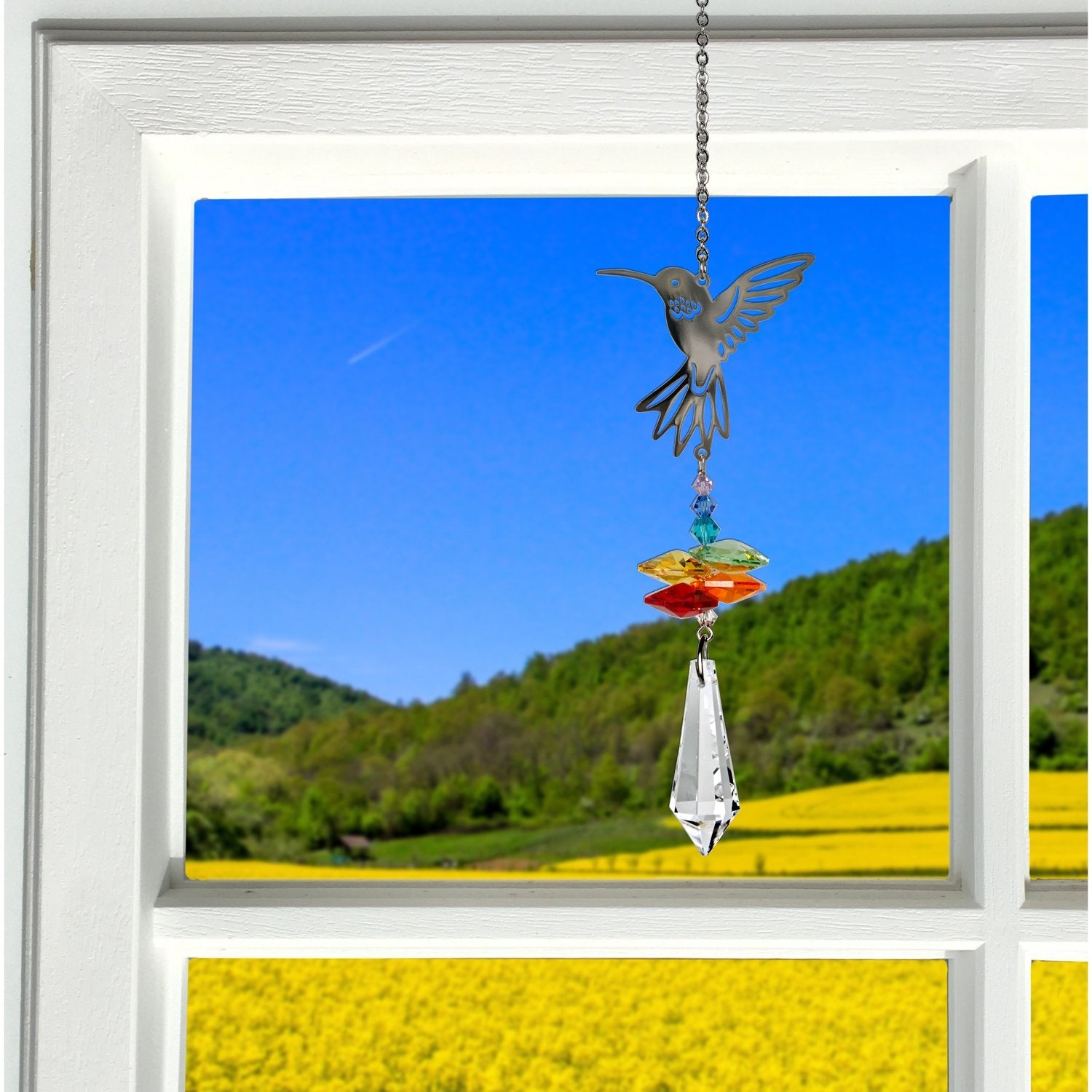 Suncatcher- Crystal w/Suction Cup- Hummingbird