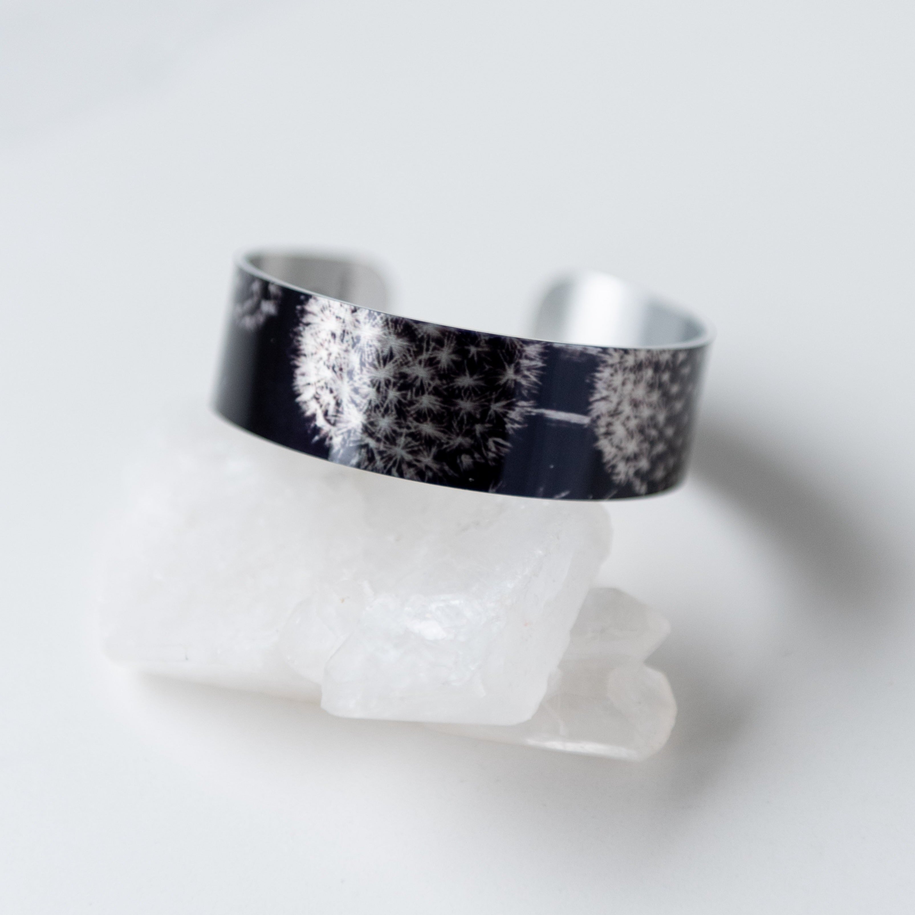 Aluminum Cuff Bracelet- Dandelion Wishes
