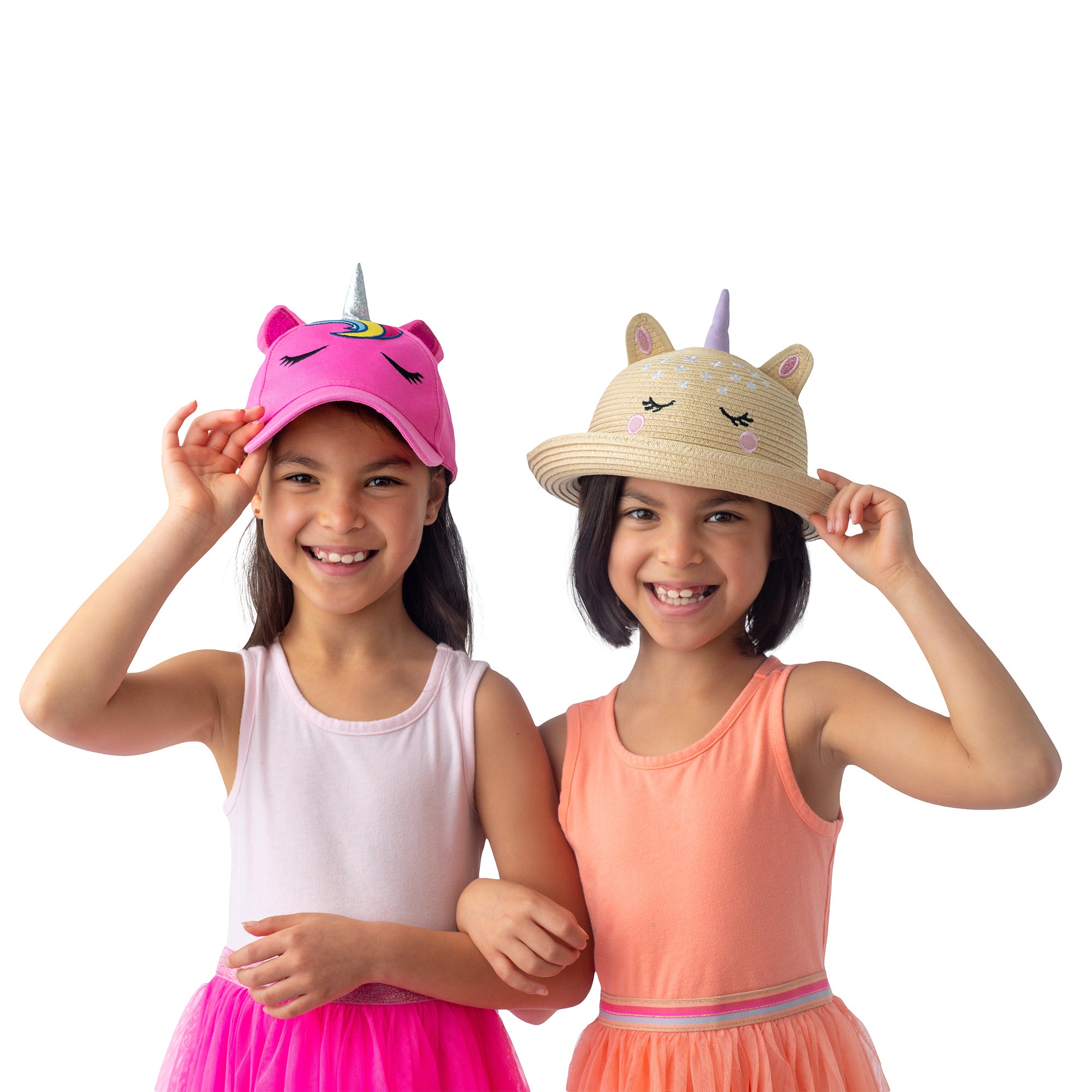 Kids UPF50+ Straw Hat- Unicorn