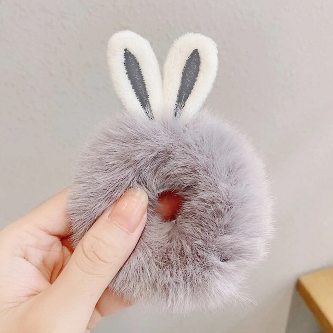 Hair Scrunchie- Girl's Plush w/Bunny Ears