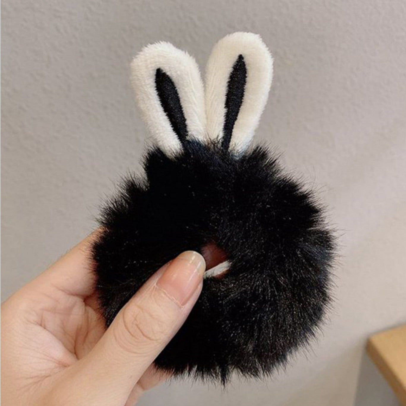 Hair Scrunchie- Girl's Plush w/Bunny Ears