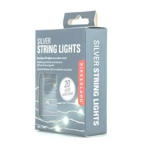 String Lights- Silver Wire 20 w/Timer