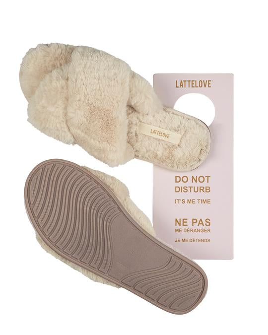 Slippers- Faux Fur- Cream