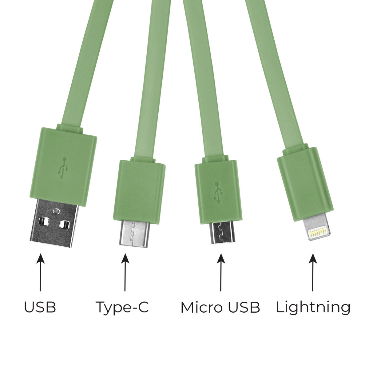 Multi Charging Cables- Avocado