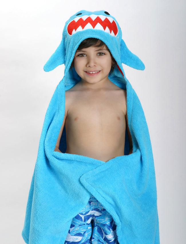 Kid's Hooded Towel- Shark