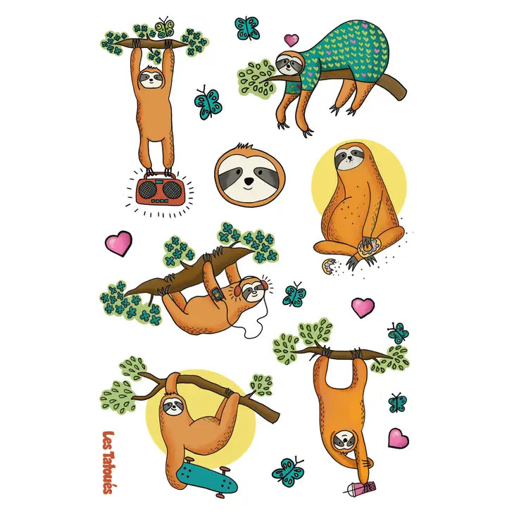 Les Tatoues - Temporary Tattoos - Sloths