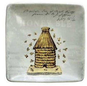 Plate- Stoneware w/ Bees 4 Styles