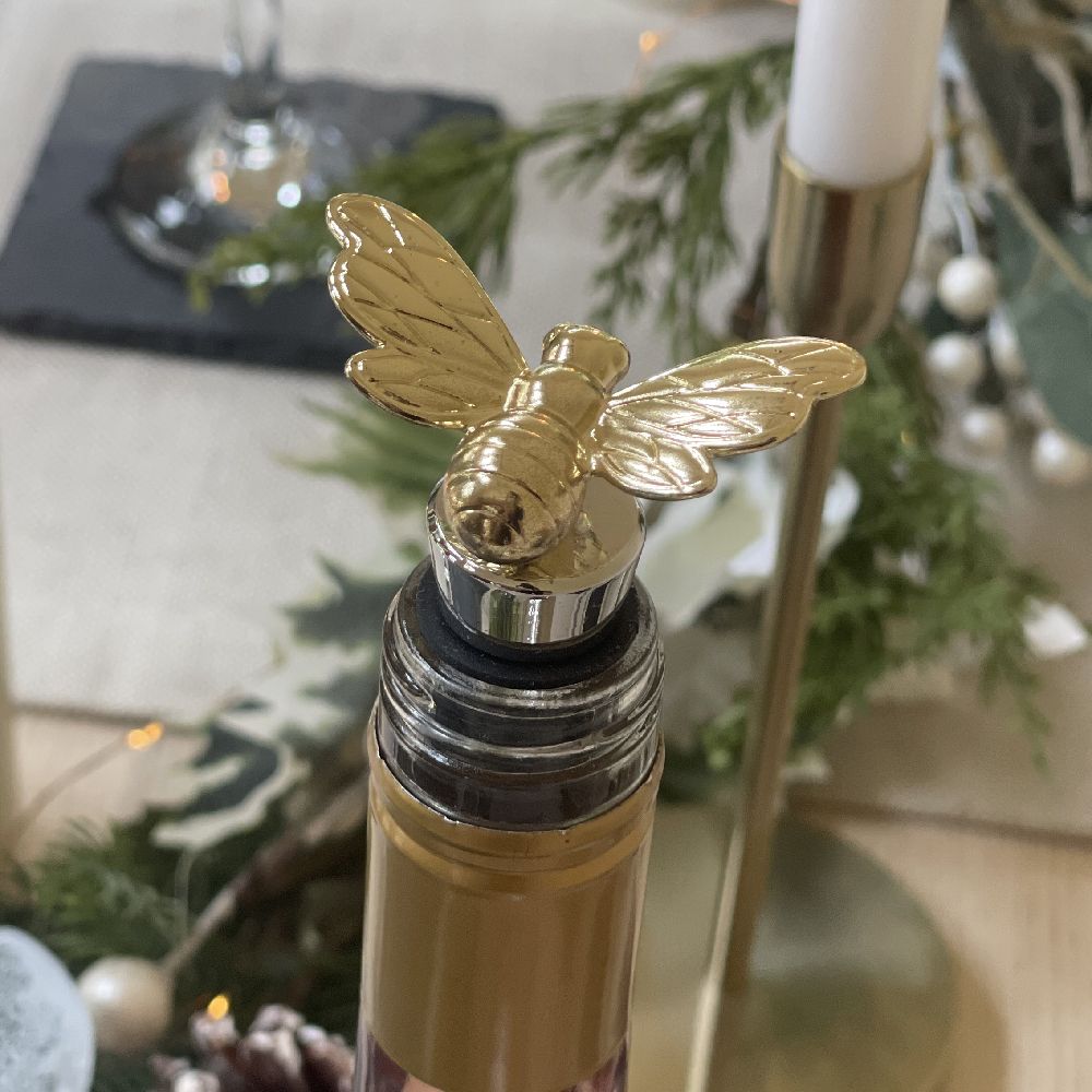 Bottle Stopper- Gold Bee