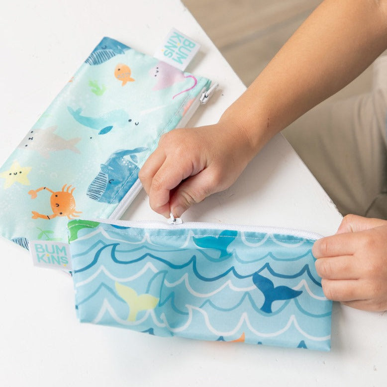 Snack Bag Small- Ocean Life 2 Pack