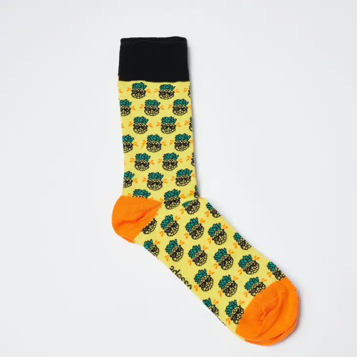 Men's Crew Socks- Pineapple