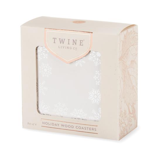 Coasters Set/4- Wooden Holiday