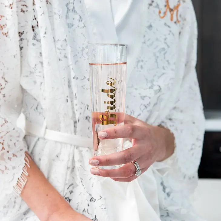 Stemless Champagne Flute- Bride