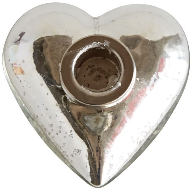 Small Mercury Glass Heart