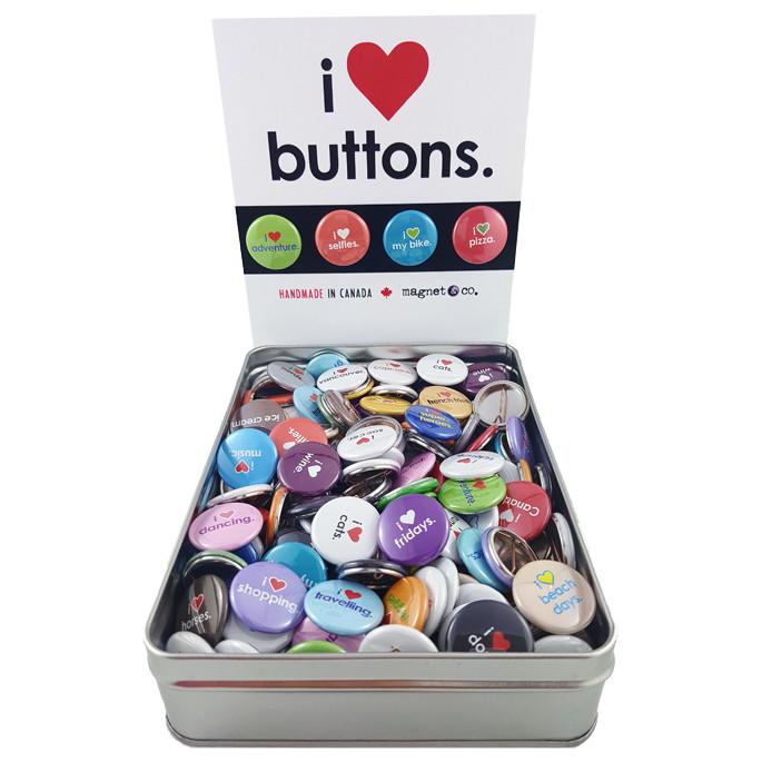 Buttons- I Love Assorted