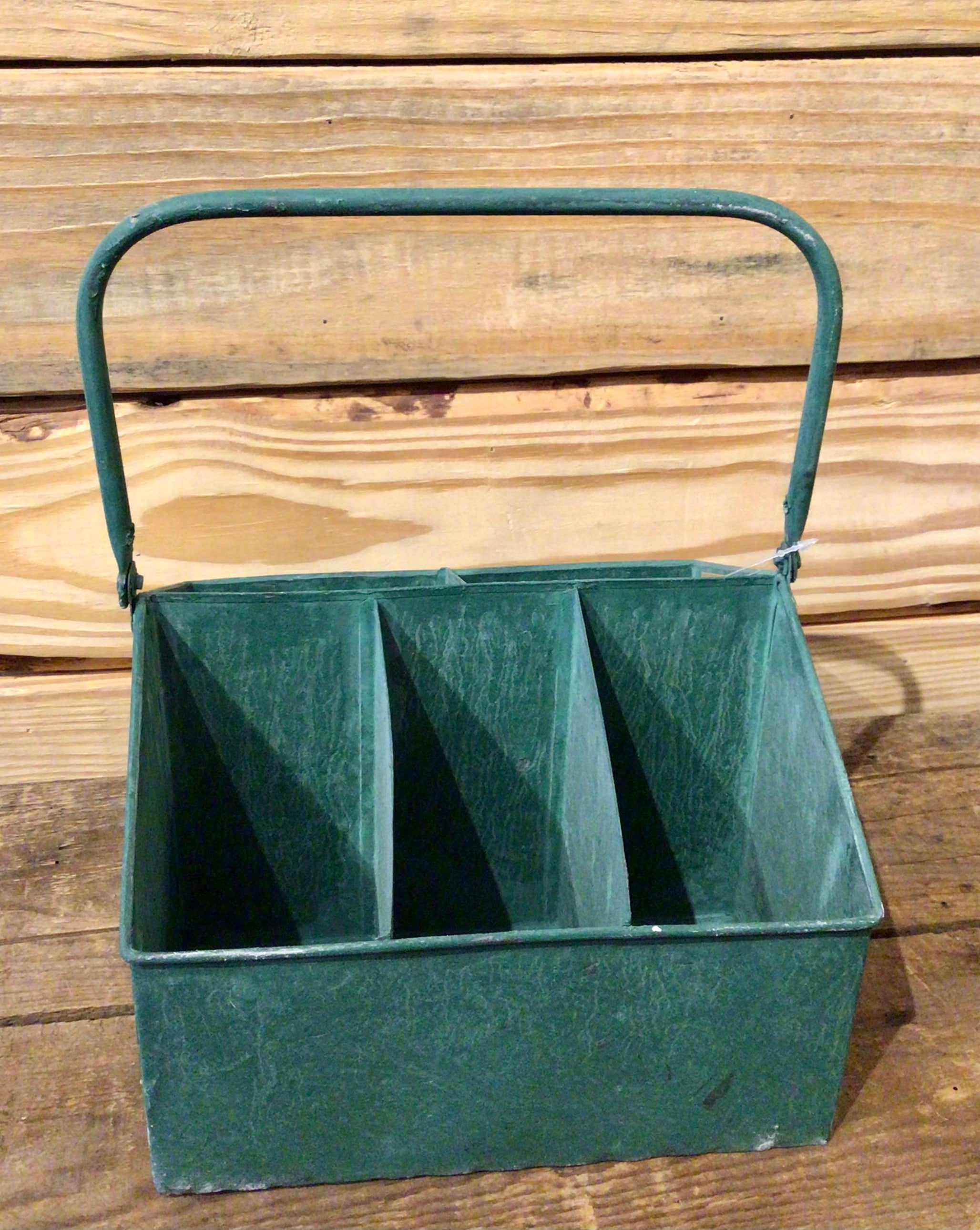 Utensil Caddy- Turquoise Tin