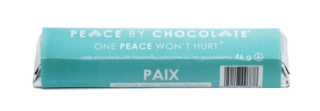 Peace Bar Milk Chocolate w/Hazelnuts 46g