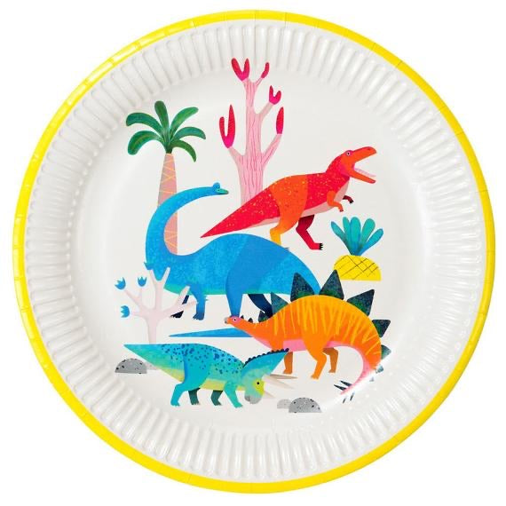 Paper Plates- Dinosaur 8 Pc