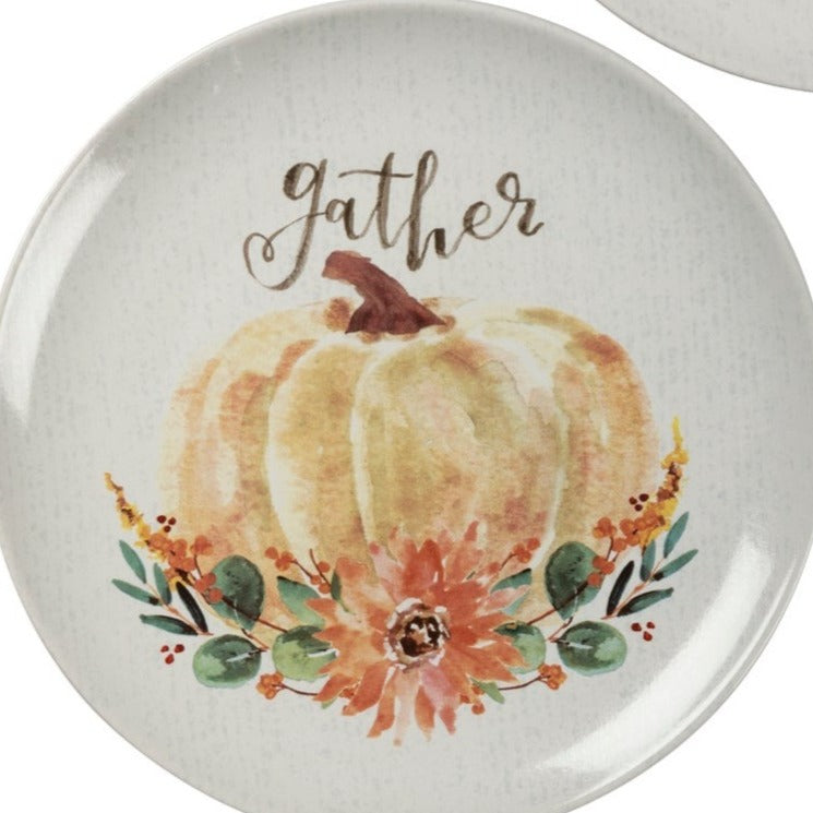 Plate- 8" Fall Pumpkin Assorted