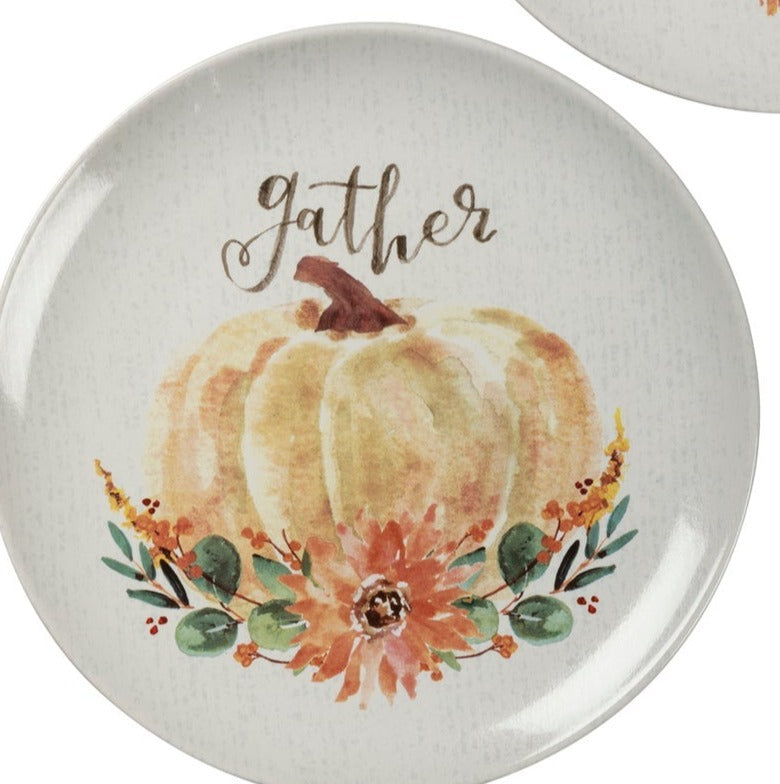 Plate- 8" Fall Pumpkin Assorted