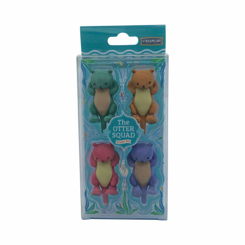 Erasers Set/4- The Otter Squad