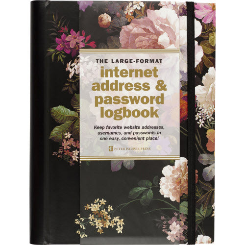 Internet Address & Password Logbook- Large Format Floral