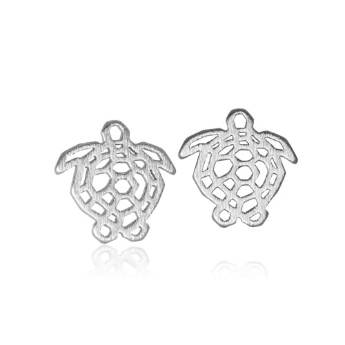 FAB- Earrings- Brushed Studs- Turtle