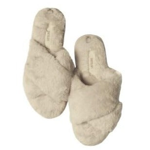 Slippers- Faux Fur- Cream