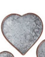Trays- Metal Heart- Assorted