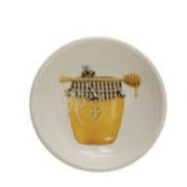 Dish- 3" Round Stoneware Bee Assorted